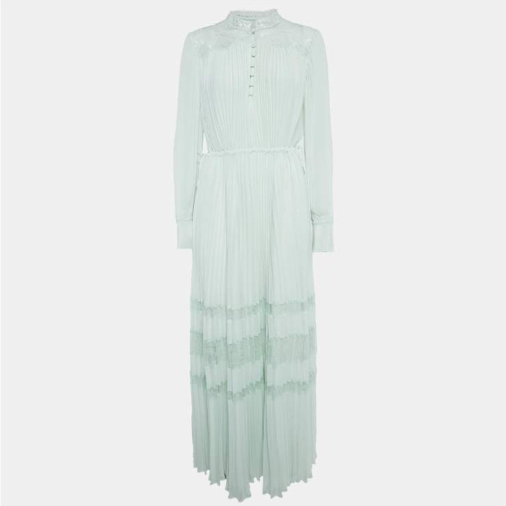 Mint Green Pleated Maxi Dress